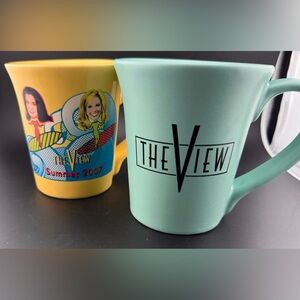 2 “The View” ABC tv show mugs. 12oz collectible.